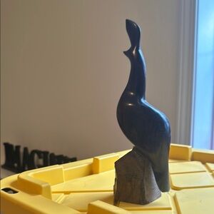 Elegant Black Wooden Sculpture